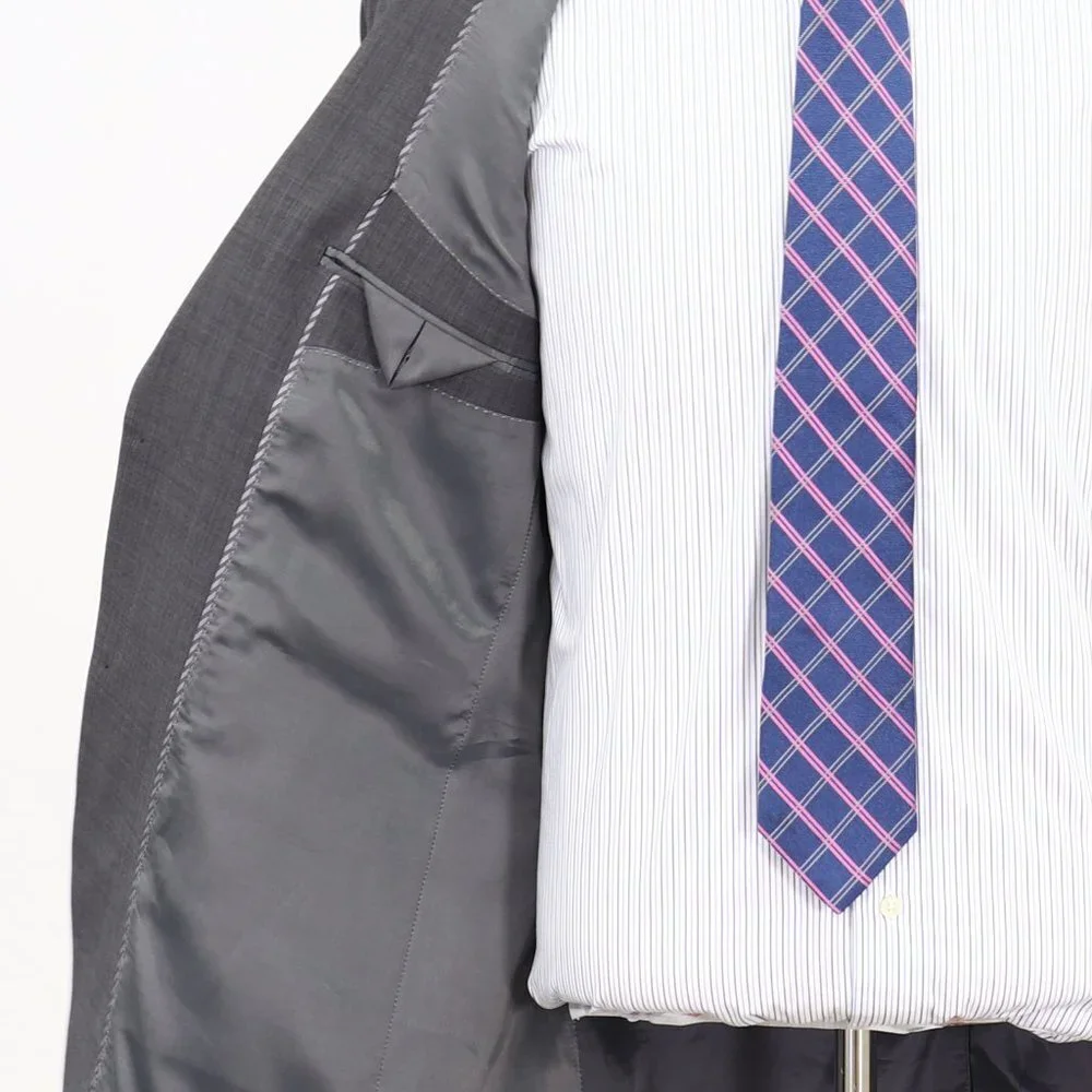 Express 42L Gray Solid 2-Button Sport Coat Blazer Jacket V113
